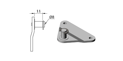 Technical drawing - Endfitting - Brackets mandrel